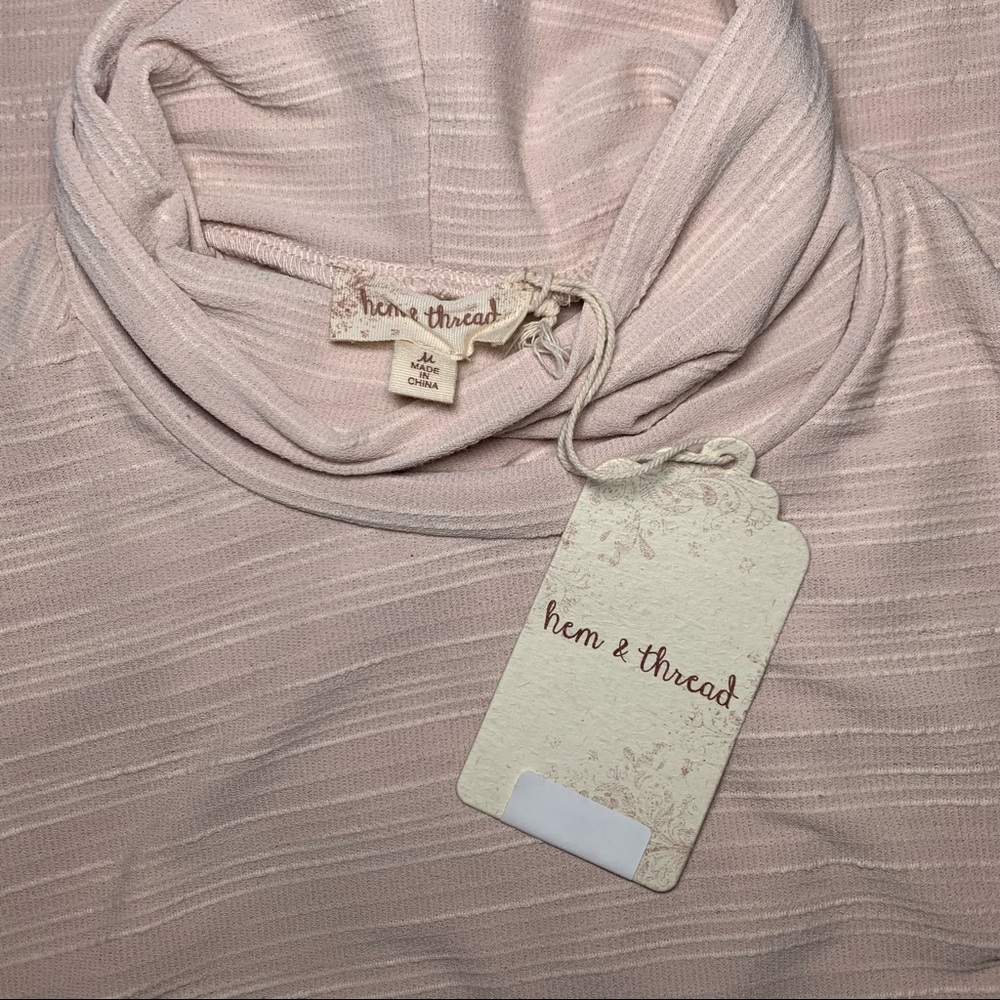 NWT Hem & Thread Blush Turtleneck Top